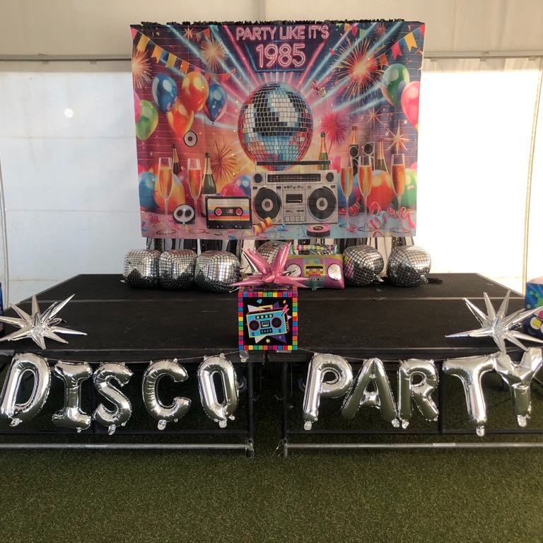 Disco party setup