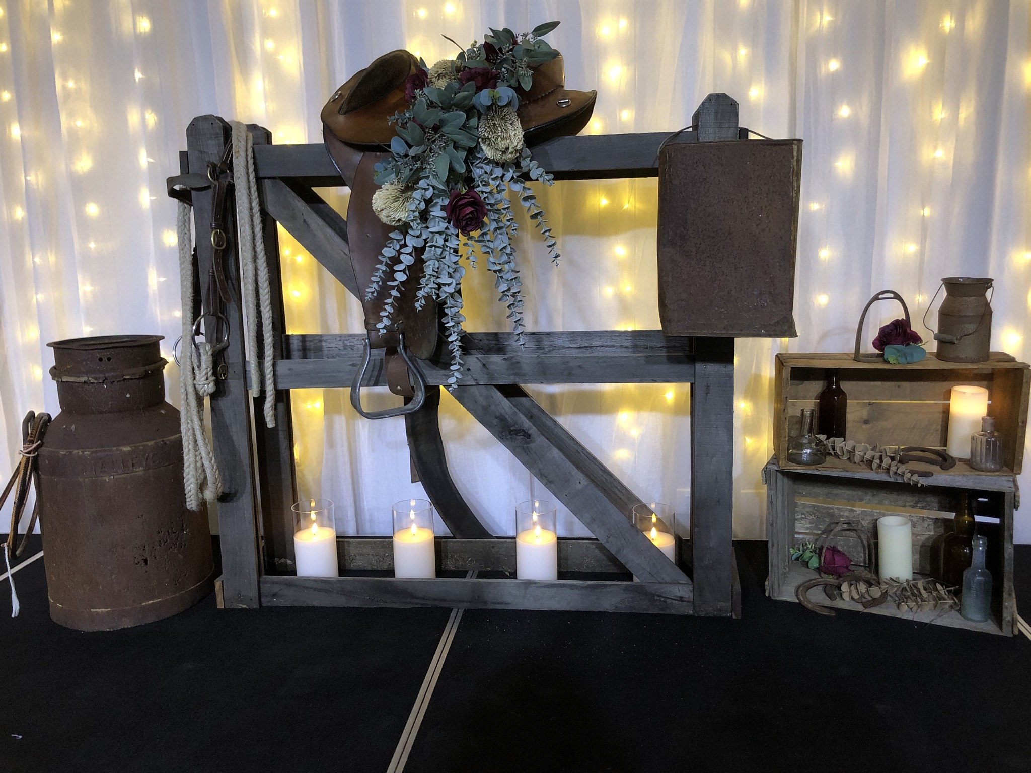 Rustic stage decor